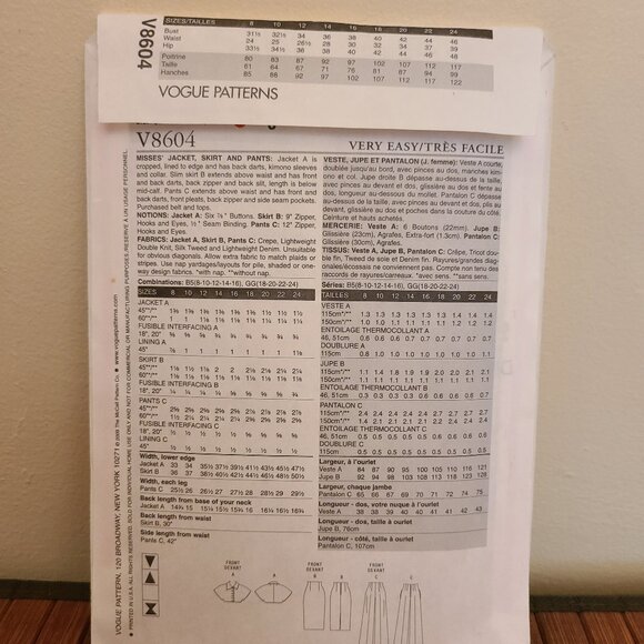 Vintage Vogue Patterns - Very Easy Vogue/5 Easy Pieces - Picture 3 of 7